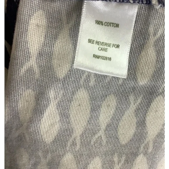 Garnet Hill Sz 12 Fish Print Mini Pencil Skirt Blue 100% Cotton Casual - Picture 6 of 6